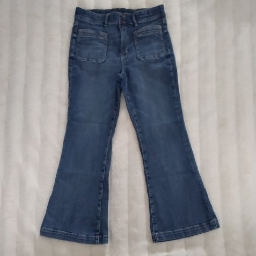 American Eagle Blue 14 Regular Flare Wide Leg Jeans
